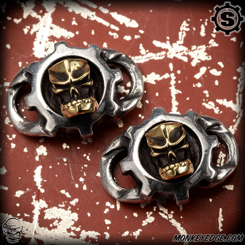 Starlingear Boot Lacers: Gear Kamikaze - Silver/Brass (Set of 2)