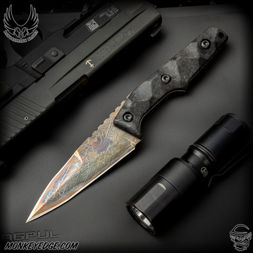 Bawidamann Blades: Huginn Dagger - Acid Etched/Spectral Patina (BBB0019)