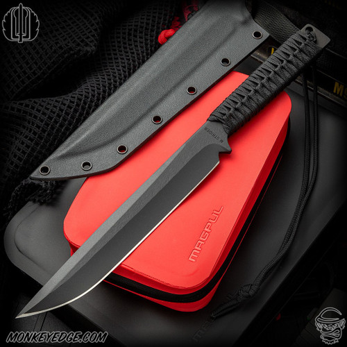 Strider Knives Fixed: WP-XXL Drop Point - Black/Cord Wrapped (.250 Stock)