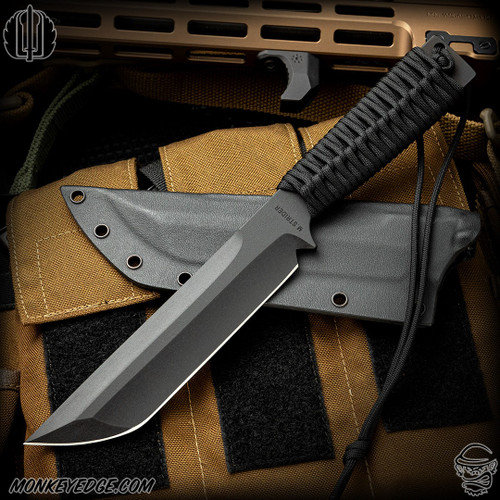 Strider Knives Fixed: WP-XL Tanto - Black/Cord Wrapped (.250 Stock)