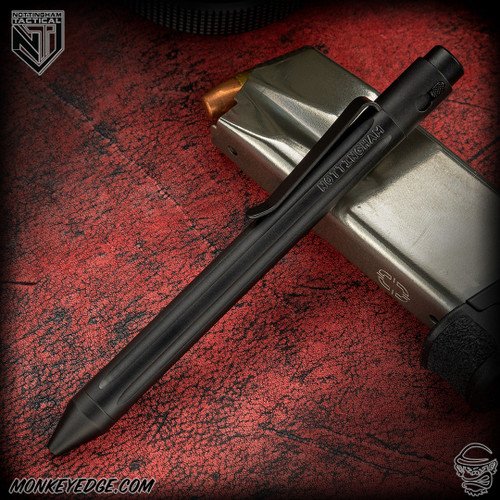 Nottingham Tactical Pen: Standard - Titanium Black - Straight Fluted - Single Lock