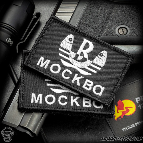 Monkey Edge Patch: Mockba - Black/White