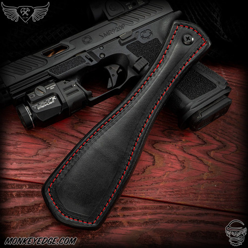 Chattanooga Leather Works: RMJ Tactical SES Sap - Black/Red Monkey Edge Exclusive