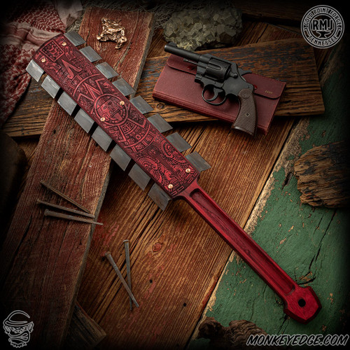 RMJ Tactical: Gold Point Aztec War Club - Aztec Calendar (RMJ0945)