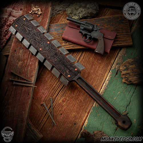 RMJ Tactical: Gold Point Aztec War Club - Aztec Calendar (RMJ0948)