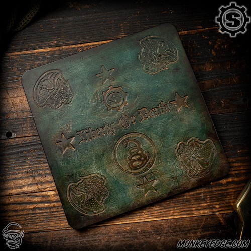 Starlingear Ryk Maverick Custom Leather Mat - Large Embossed Liberty Or Death (SG3830)