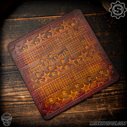 Starlingear Ryk Maverick Custom Leather Mat - Large Embossed Liberty Or Death (SG3831)