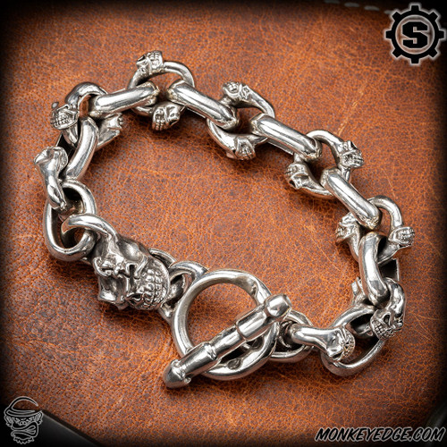 Starlingear Bracelet: Slickster w/Stitches - Silver