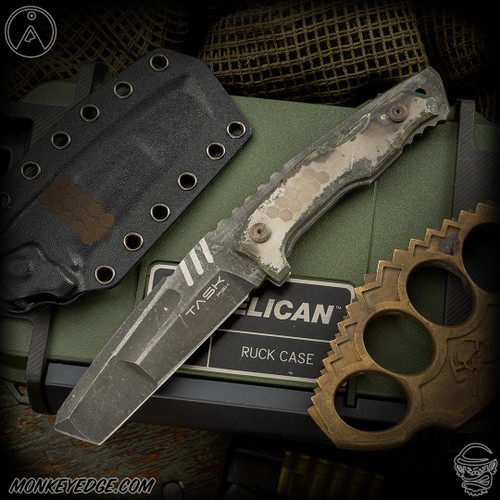 TAS Knives Fixed Blade: Kaiju - Acid Etched/Titanium