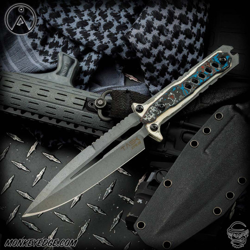 TAS Knives Fixed Blade: Tracer - Tumbled/Carbon Fiber