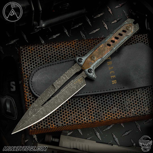 TAS Knives Fixed Blade: Tracer - Acidwashed/Titanium