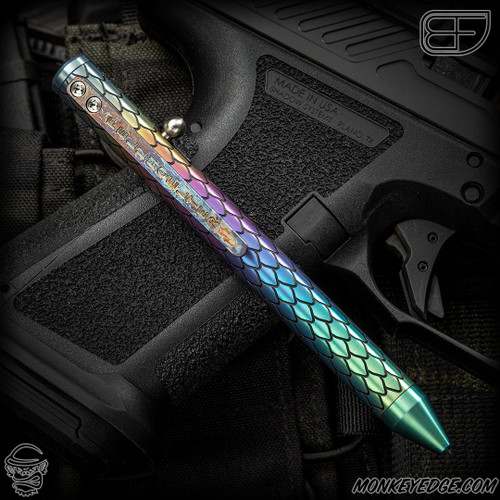 Fellhoelter TiBolt G2 Pen - Titanium Dragon w/Milled Clip Cptn Axel Collab