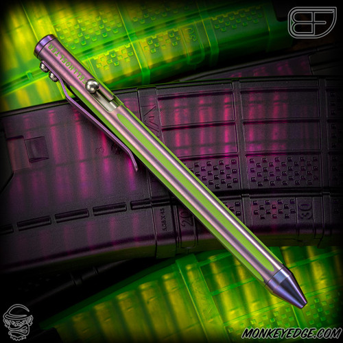 Fellhoelter TiBolt Pen - Titanium Two Tone Joker Straight Fluted Cptn Axel Collab