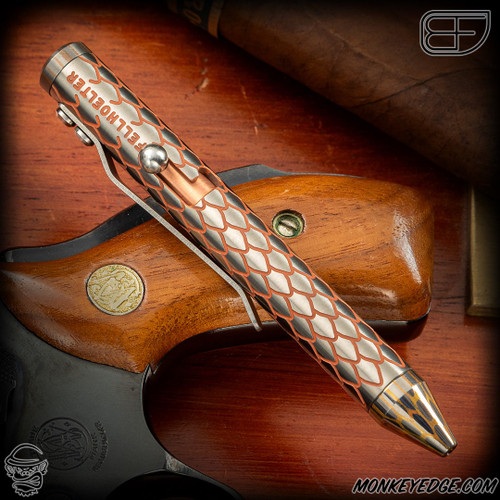 Fellhoelter TiNyBolt Pen - Titanium Two Tone Dragon w/Super Conductor Tip + End Cap Cptn Axel Collab