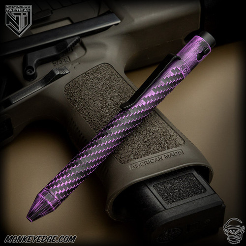 Nottingham Tactical Pen: Standard - Titanium Two Tone Purplexed - Digital - Double Lock