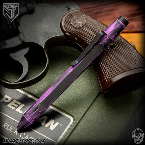 Nottingham Tactical Pen: Standard - Titanium Two Tone Purplexed - Trifecta - Single Lock