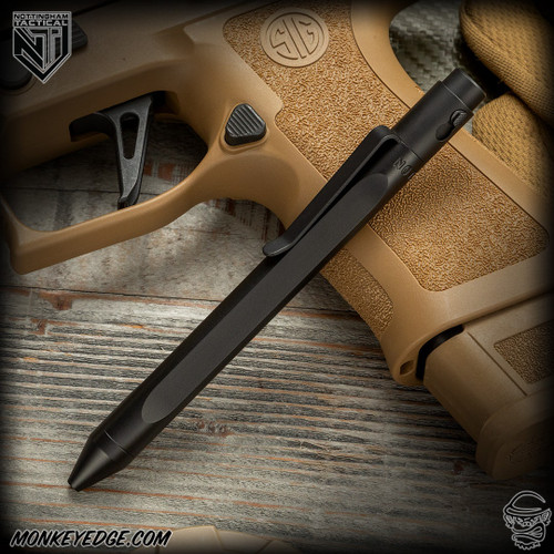 Nottingham Tactical Pen: Standard - Titanium Black - Trifecta - Double Lock