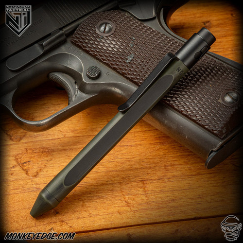 Nottingham Tactical Pen: Standard - Titanium Distressed OD Green - Trifecta - Single Lock (NHT0459)