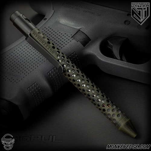 Nottingham Tactical Pen: Standard - Titanium Distressed OD Green - RIP - Single Lock