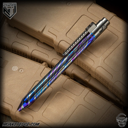 Nottingham Tactical Pen: Standard - DarkTi w/Zirc Clip - Straight Fluted - Double Lock
