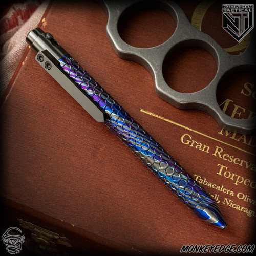 Nottingham Tactical Pen: Standard - DarkTi w/Zirc Clip + Mech - Honey Badger - Double Lock