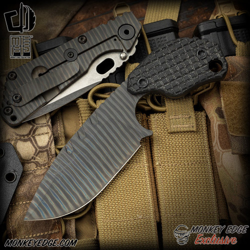 Blackside Customs: Strider SLCC Drop Point - Tiger Stripe/Black Monkey Edge FRAG Pattern