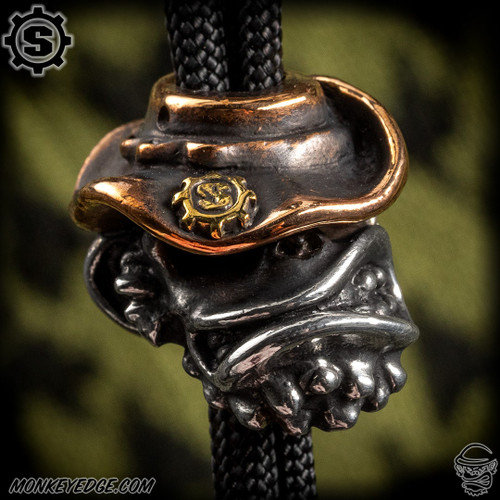 Starlingear Bead: Scout Monkey w/Badge - Silver/Copper/Brass