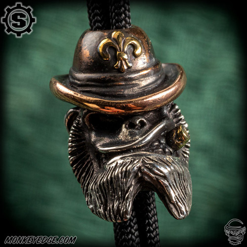 Starlingear Bead: Gangster Monkey w/Badge - Silver/Copper/Brass