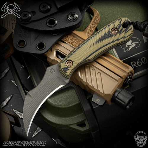 Monkey Edge - RMJ Tactical Fixed Blade: Kilroy - OD Green/Dirty Olive