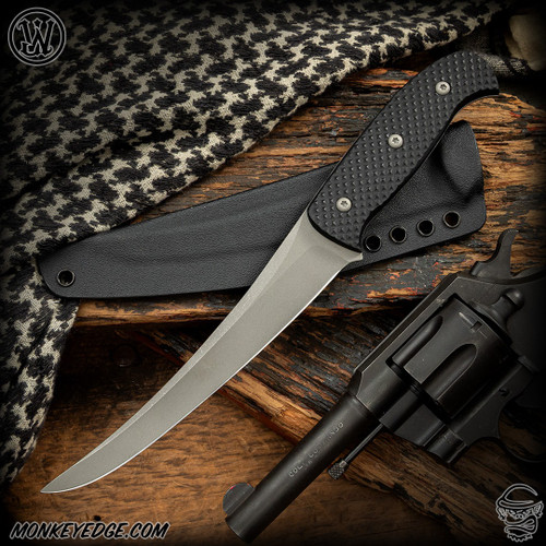 Joe Watson Tac Boning Knife - Tumbled/Black G10