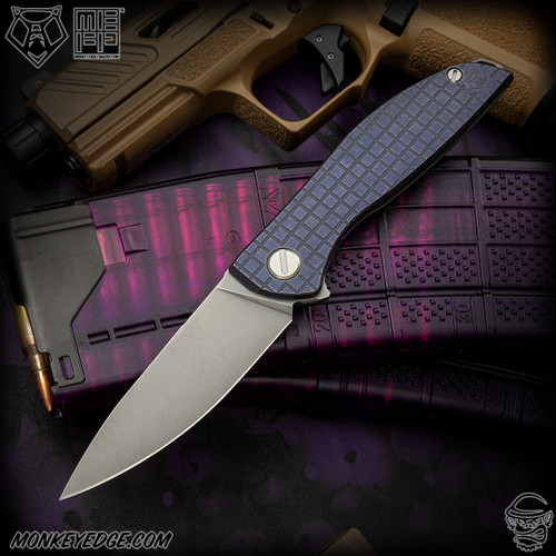 Shirogorov Knives: Neon Zero Monkey Edge FRAG Pattern - Purple