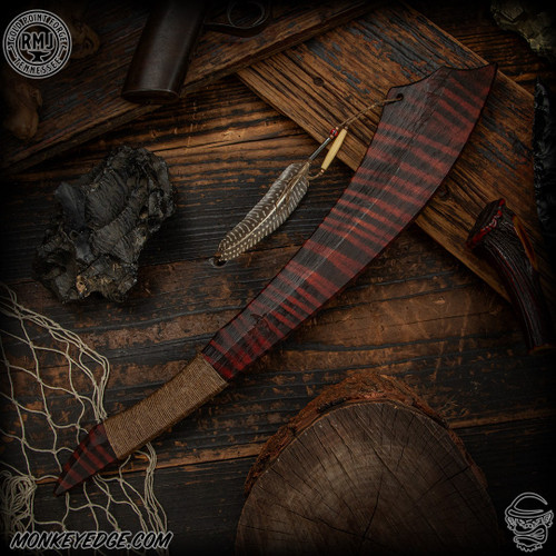 RMJ Tactical: Gold Point Red Stick War Club - Striped Red