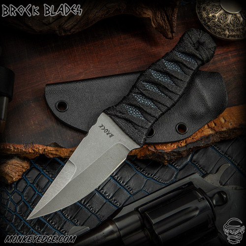 Brock Blades: Sgian Dubh C - Blasted/Tsuka Wrapped w/Rayskin