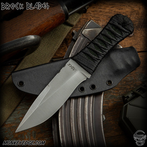 Brock Blades: Lancer - Blasted/Tsuka Wrapped w/Green Rayskin