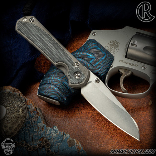 Chris Reeve Knives Folder: Sebenza 31 Small Inlay - Insingo Black Micarta Left Handed