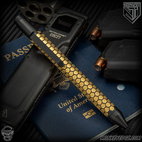 Nottingham Tactical Pen: Standard - Brass Two Tone Cerakote Honey Badger - Single Lock (NHT0499)