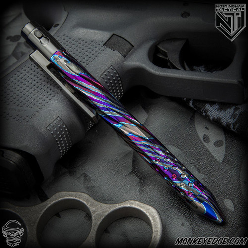 Nottingham Tactical Pen: Standard - DarkTi Spiral Fluted w/Dots - Single Lock