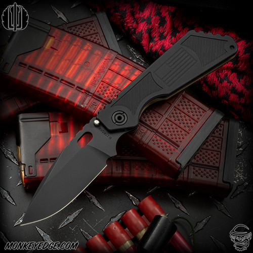 Strider Knives Folder: SMF Dagger Grind - Black/Flamed