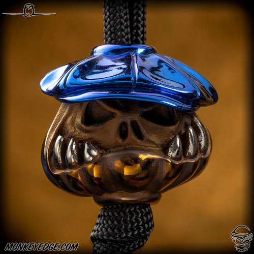 Dmitry Streltsov Bead: Halloween - Titanium Blue/Bronze
