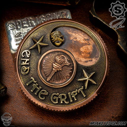 Starlingear: Ryk Maverick Custom Stash Can - End The Grift - Brass/Copper