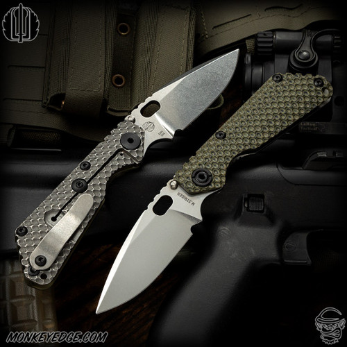 Strider Knives Folder: SnG Dagger Grind - Stonewashed/Dirty Olive G10 DGG