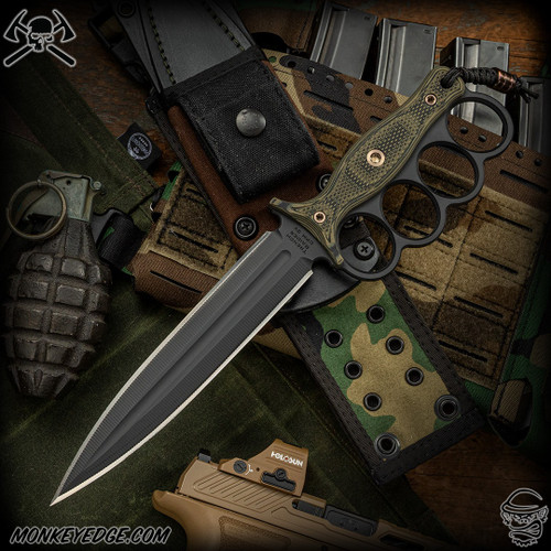 Monkey Edge - RMJ Tactical Fixed Blade: Trench Raider - Blackout