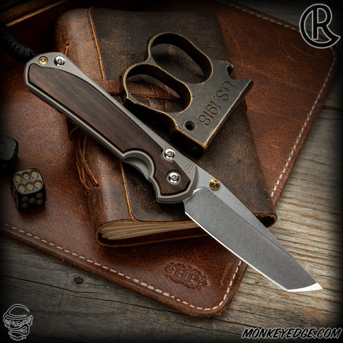 Chris Reeve Knives Folder: Sebenza 31 Large Inlay - Tanto Macassar Ebony Left Handed
