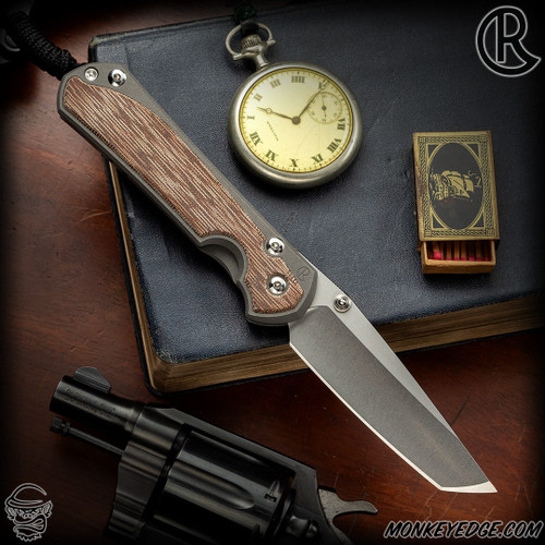 Chris Reeve Knives Folder: Sebenza 31 Large Inlay - Tanto Natural Micarta Left Handed