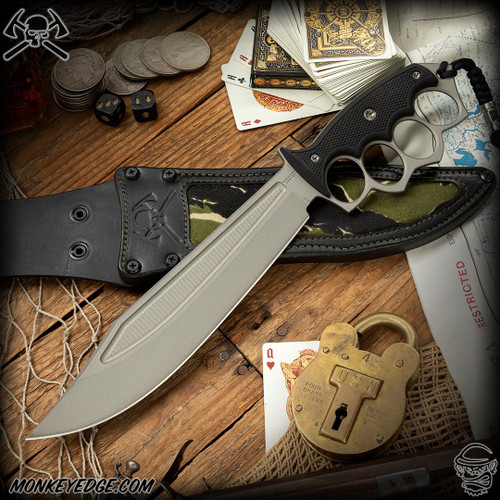 RMJ Tactical Fixed Blade: Marauder - Savage Stainless/Black