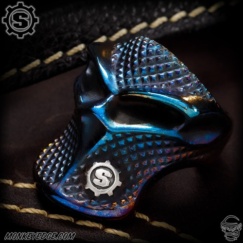 Starlingear Ring: Stealth Blade Checkered Puncher - Cobalt Custom Two-Tone Polished w/S-Gear