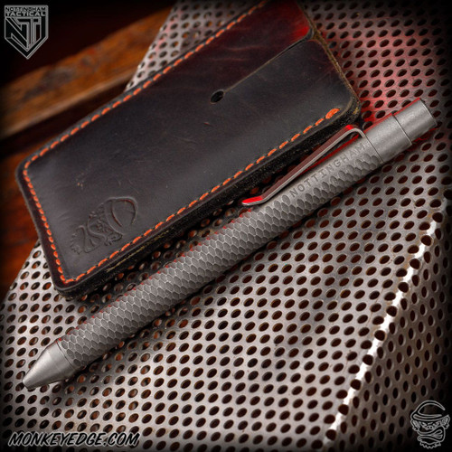 Nottingham Tactical Pen: G2 Full Size - Titanium Blasted - Carved