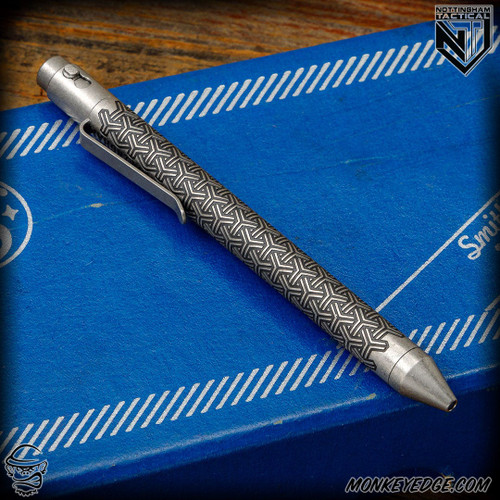 Monkey Edge - Nottingham Tactical Pen: G2 Full Size - Titanium Two