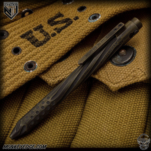 Nottingham Tactical: Standard Pen - Titanium Custom Spiral Fluted w/Dots