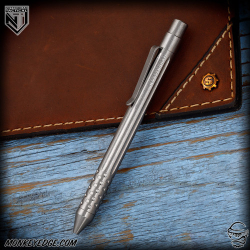 Nottingham Tactical Pen: G2 Full Size - Titanium Straight Fluted w/Dots
